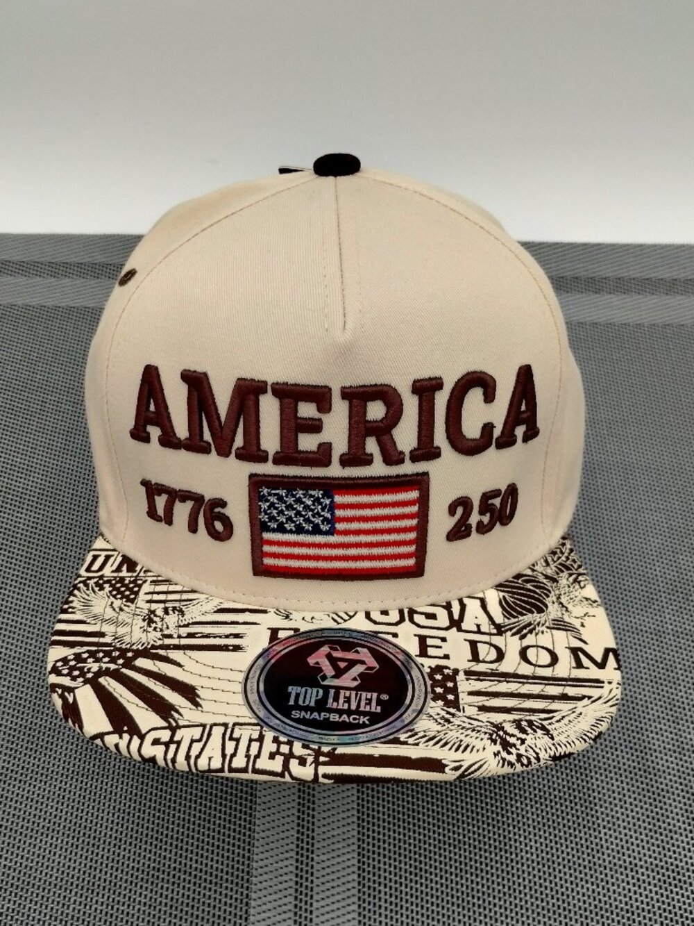 America 1776 250 Embroidered Patriotic Snapback Hat NWT
